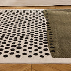 TERRA DEL SOL - Tapis intérieur rectangulaire vert et écru à pois noirs - TDS1042VER Nazar rugs