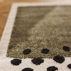 TERRA DEL SOL - Tapis intérieur rectangulaire vert et écru à pois noirs - TDS1042VER Nazar rugs