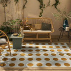 RIVIERA - Tapis d'extérieur bleu à motif cercles - RIV705BLE RIVIERA