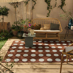 RIVIERA - Tapis d'extérieur marron à motif cercles - RIV705MAR RIVIERA