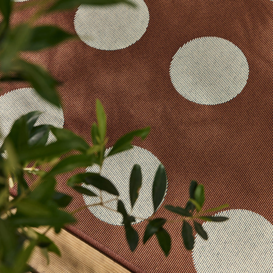 RIVIERA - Tapis d'extérieur marron à motif cercles - RIV705MAR RIVIERA