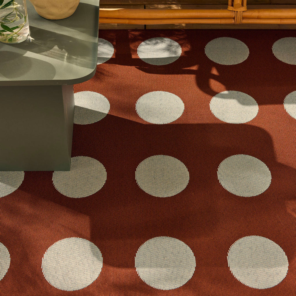 RIVIERA - Tapis d'extérieur marron à motif cercles - RIV705MAR RIVIERA