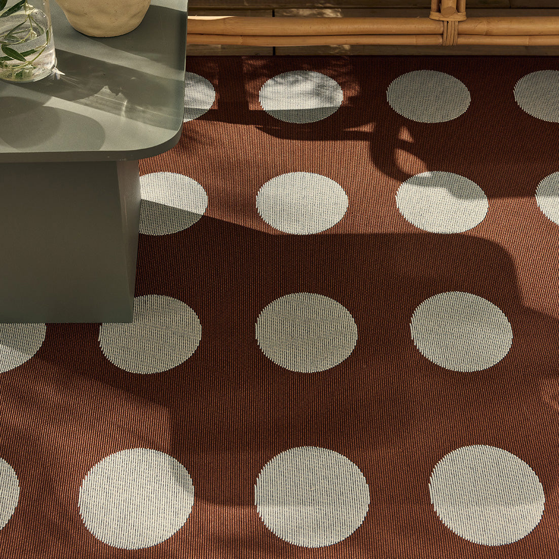 RIVIERA - Tapis d'extérieur marron à motif cercles - RIV705MAR RIVIERA