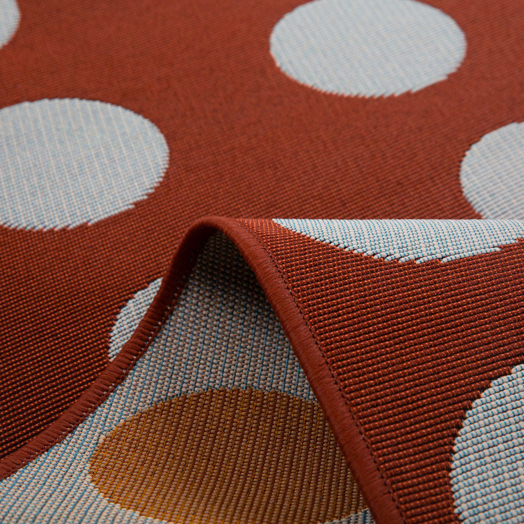 RIVIERA - Tapis d'extérieur marron à motif cercles - RIV705MAR RIVIERA
