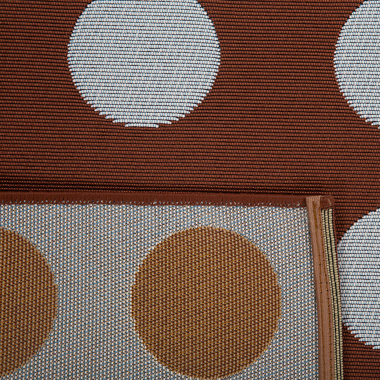 RIVIERA - Tapis d'extérieur marron à motif cercles - RIV705MAR RIVIERA