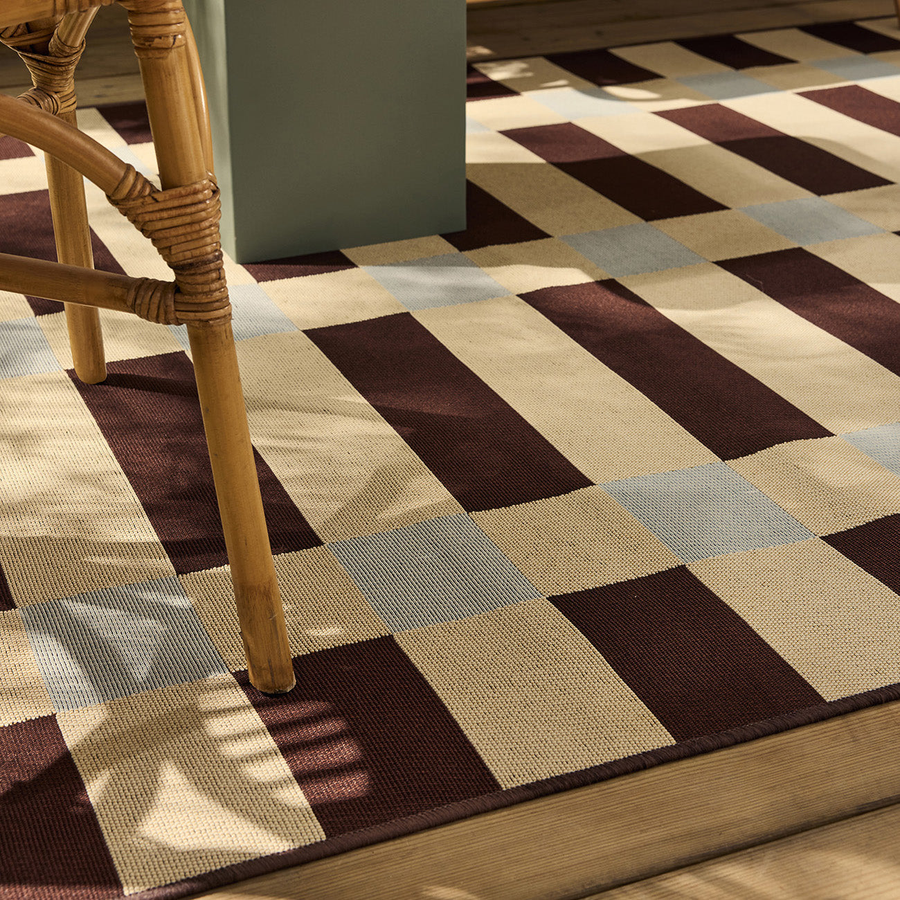 RIVIERA - Tapis d'extérieur au design quadrillé bleu - RIV706BLE RIVIERA