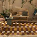 RIVIERA - Tapis d'extérieur au design quadrillé marron - RIV706MAR RIVIERA