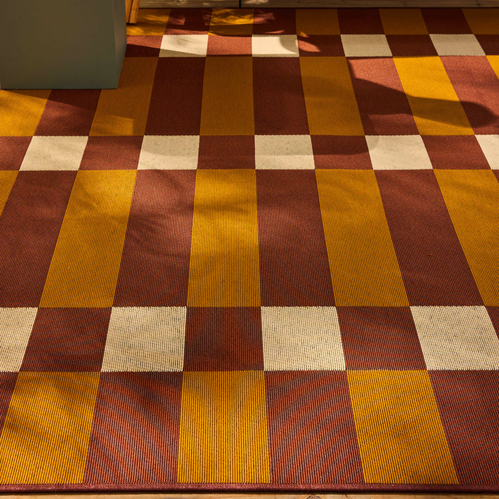 RIVIERA - Tapis d'extérieur au design quadrillé marron - RIV706MAR RIVIERA