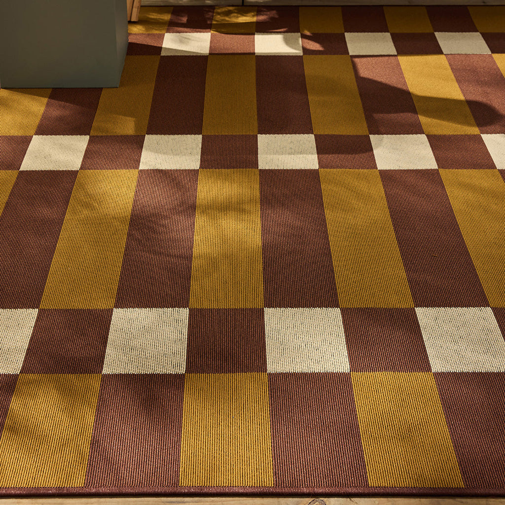 RIVIERA - Tapis d'extérieur au design quadrillé marron - RIV706MAR RIVIERA