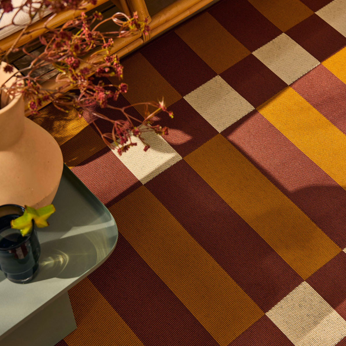 RIVIERA - Tapis d'extérieur au design quadrillé marron - RIV706MAR RIVIERA