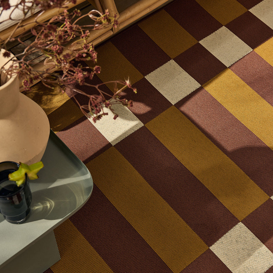 RIVIERA - Tapis d'extérieur au design quadrillé marron - RIV706MAR RIVIERA
