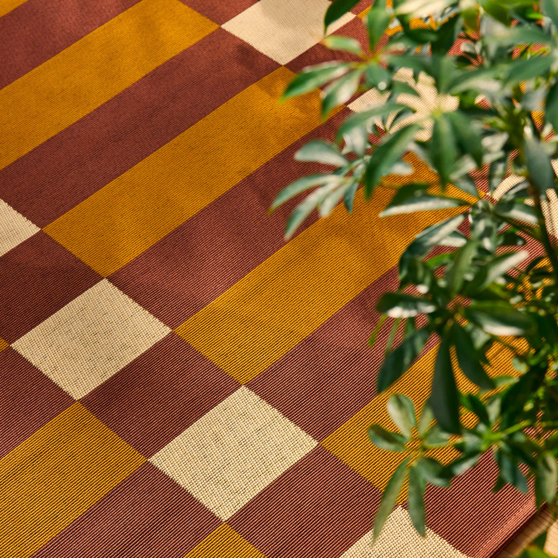 RIVIERA - Tapis d'extérieur au design quadrillé marron - RIV706MAR RIVIERA