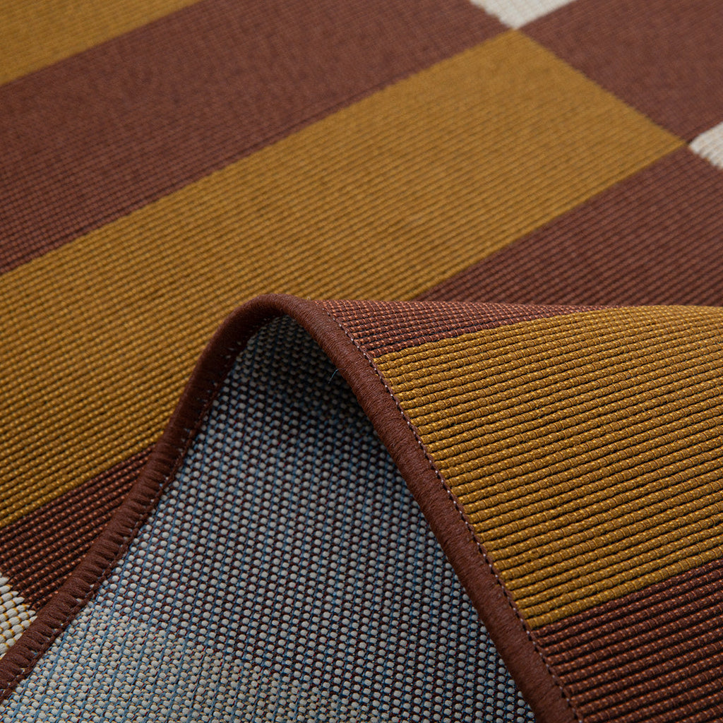 RIVIERA - Tapis d'extérieur au design quadrillé marron - RIV706MAR RIVIERA
