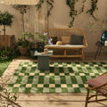 RIVIERA - Tapis d'extérieur au design quadrillé vert - RIV706VER RIVIERA