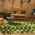 RIVIERA - Tapis d'extérieur au design quadrillé vert - RIV706VER RIVIERA