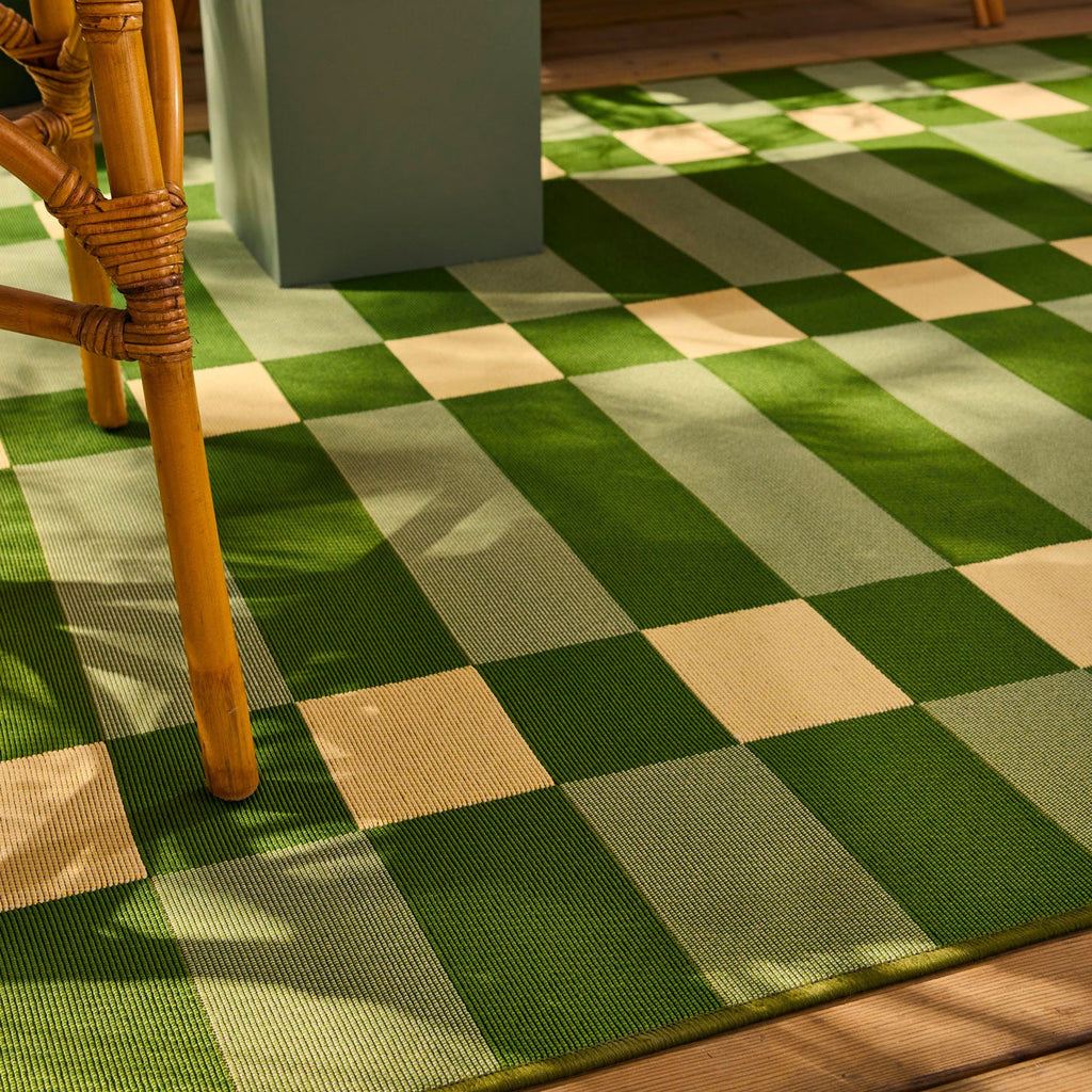 RIVIERA - Tapis d'extérieur au design quadrillé vert - RIV706VER RIVIERA