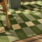 RIVIERA - Tapis d'extérieur au design quadrillé vert - RIV706VER RIVIERA