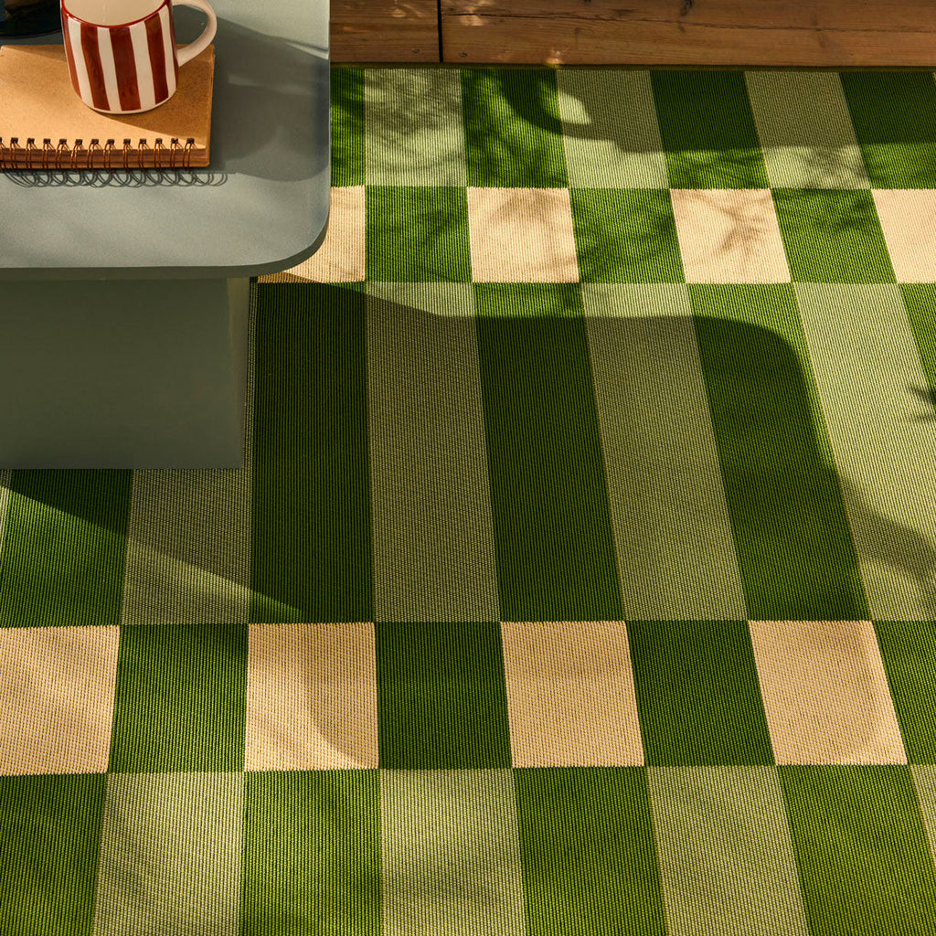 RIVIERA - Tapis d'extérieur au design quadrillé vert - RIV706VER RIVIERA
