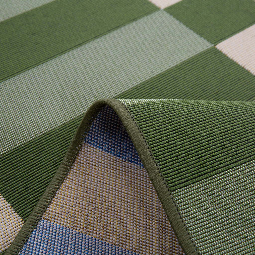 RIVIERA - Tapis d'extérieur au design quadrillé vert - RIV706VER RIVIERA