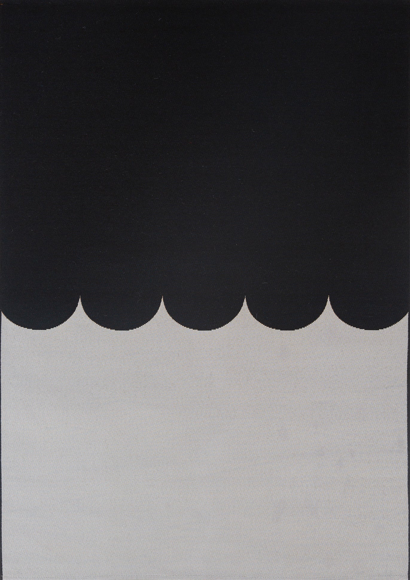 RIVIERA - Tapis d'extérieur noir à motif festonné - RIV707BLE RIVIERA