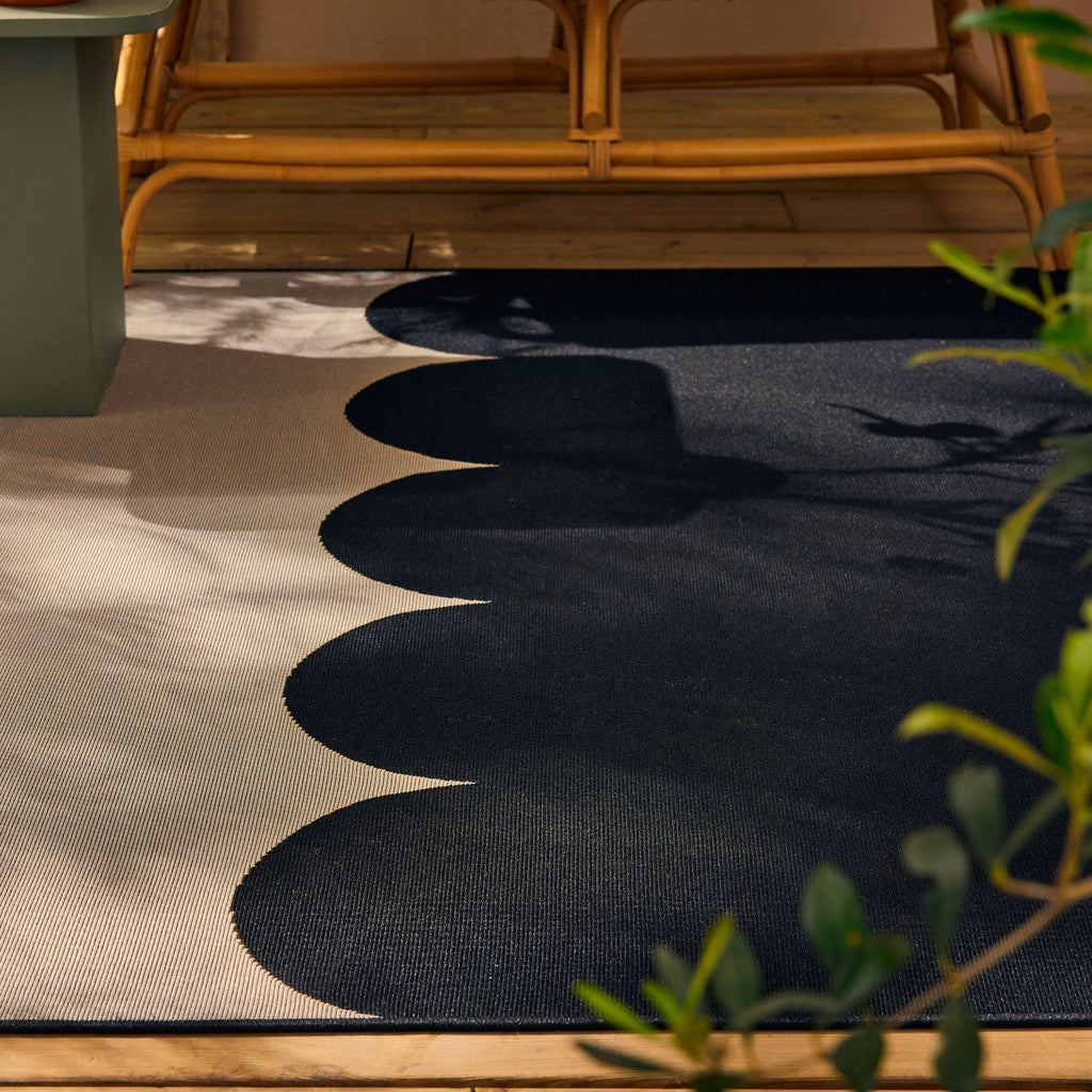 RIVIERA - Tapis d'extérieur bleu à motif festonné - RIV707BLE RIVIERA