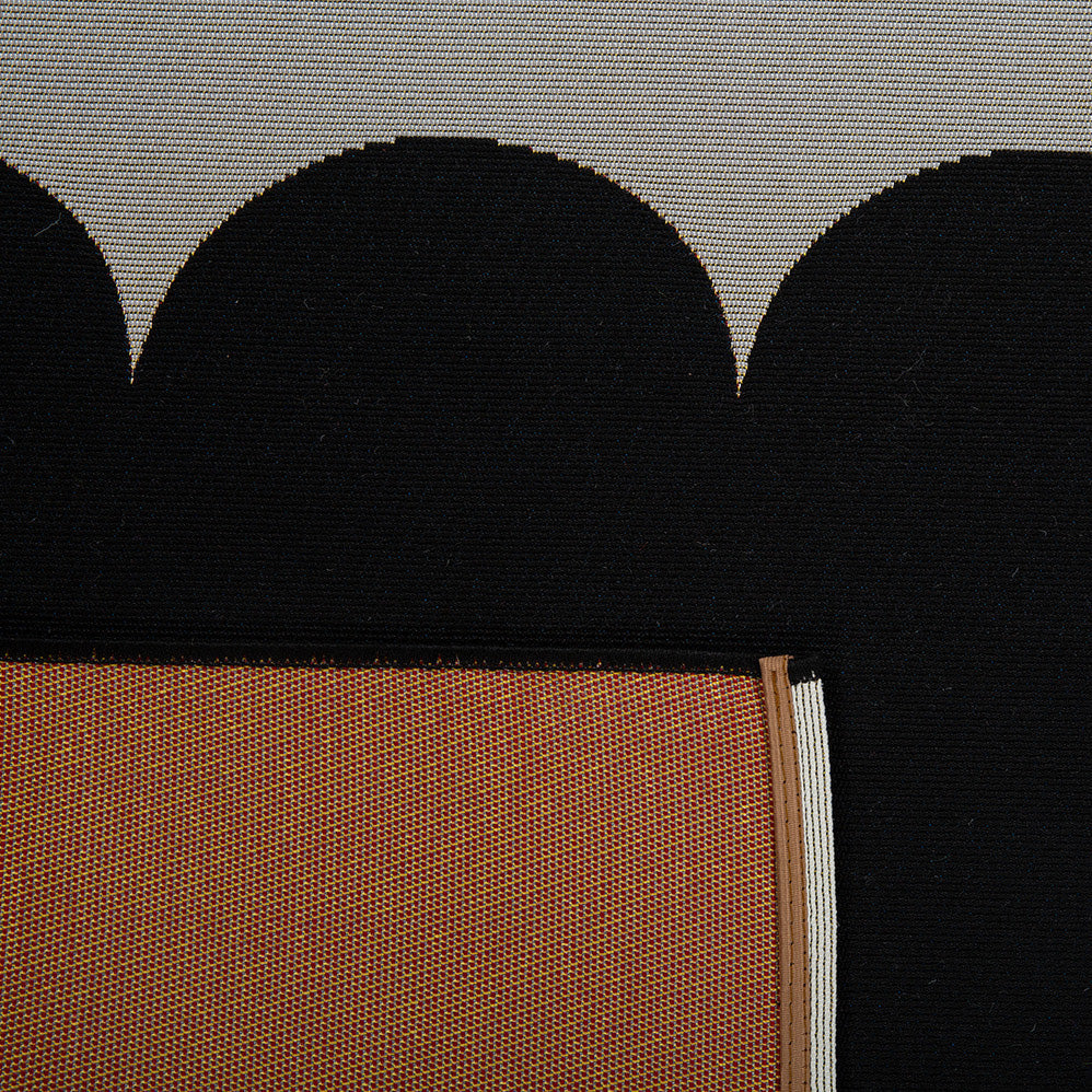 RIVIERA - Tapis d'extérieur noir à motif festonné - RIV707BLE RIVIERA
