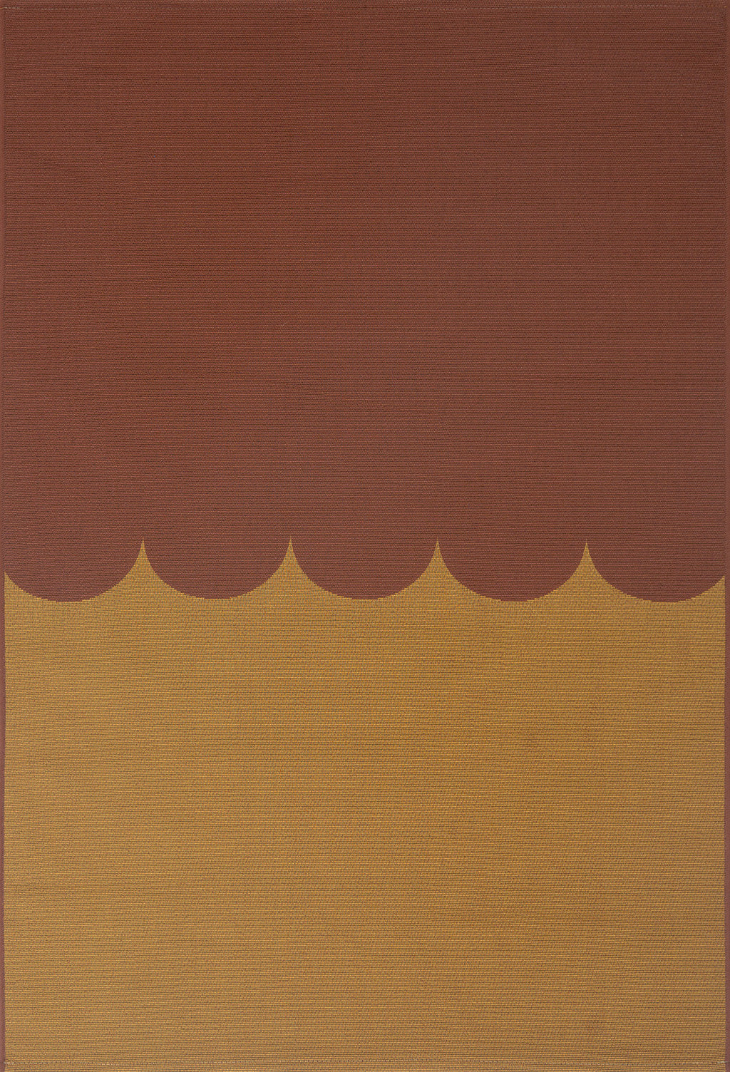RIVIERA - Tapis d'extérieur marron à motif festonné - RIV707MAR RIVIERA