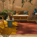 RIVIERA - Tapis d'extérieur marron à motif festonné - RIV707MAR RIVIERA