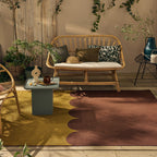 RIVIERA - Tapis d'extérieur marron à motif festonné - RIV707MAR RIVIERA