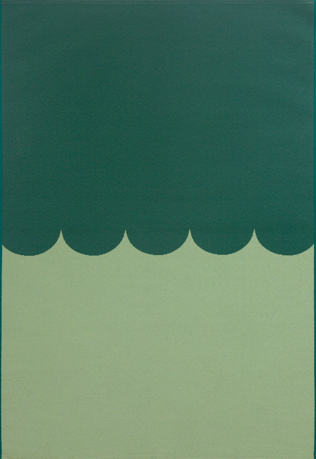RIVIERA - Tapis d'extérieur vert à motif festonné - RIV707VER RIVIERA