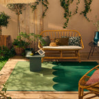 RIVIERA - Tapis d'extérieur vert à motif festonné - RIV707VER RIVIERA