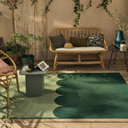 RIVIERA - Tapis d'extérieur vert à motif festonné - RIV707VER RIVIERA