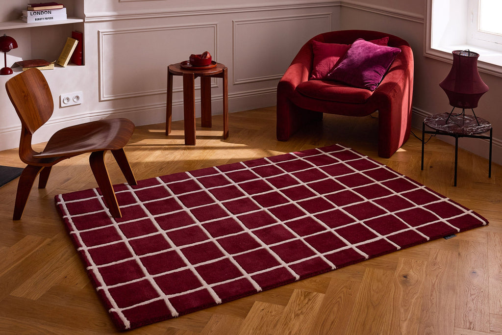 Rouge d'orage – Tapis en laine – P_RO1010ROU Rouge d'orage