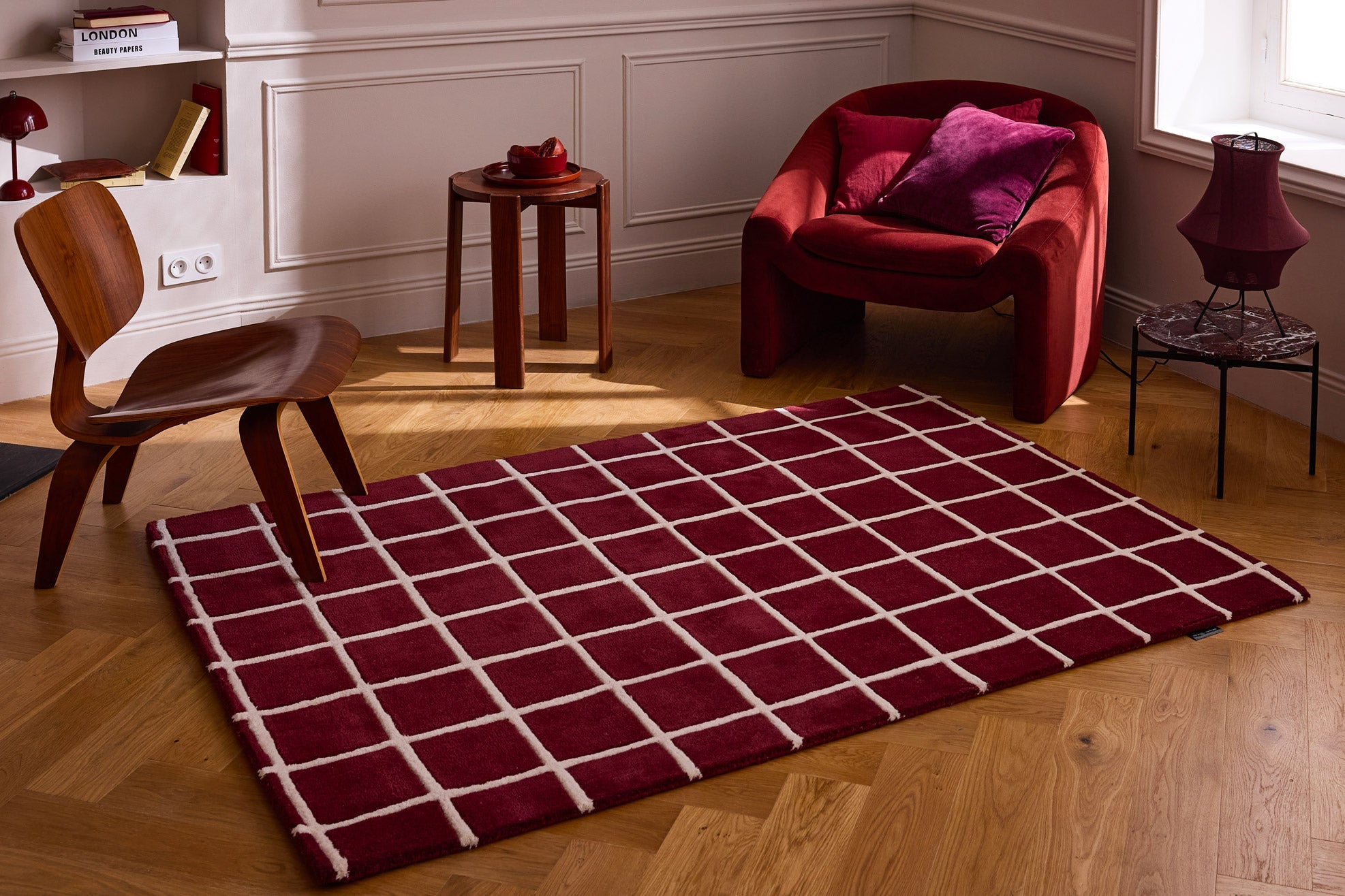 Rouge d'orage – Tapis en laine – P_RO1010ROU Rouge d'orage