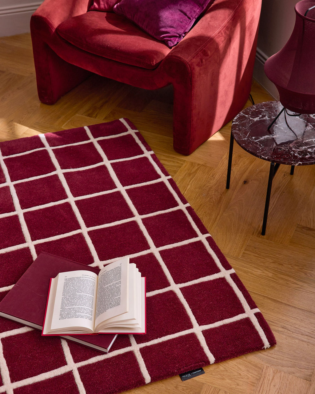 Rouge d'orage – Tapis en laine – P_RO1010ROU Rouge d'orage