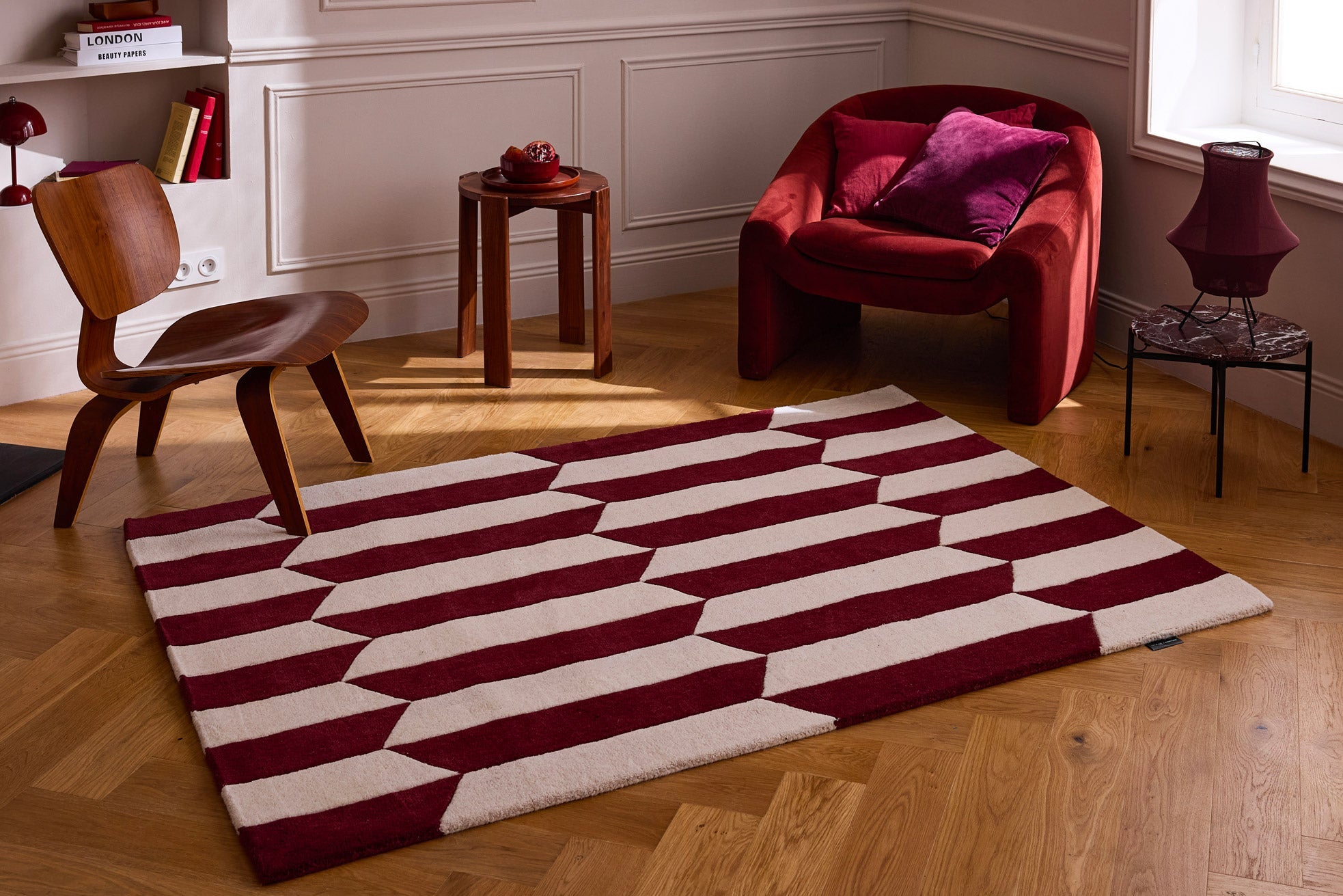 Rouge d'orage – Tapis en laine  – P_RO1011ROU Rouge d'orage
