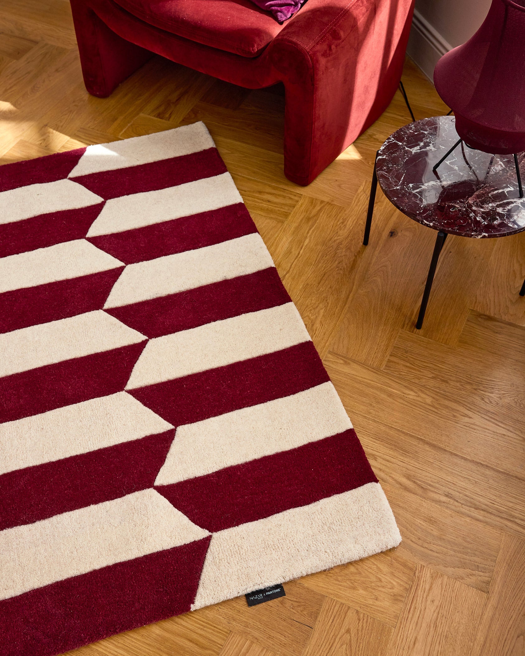 Rouge d'orage – Tapis en laine  – P_RO1011ROU Rouge d'orage