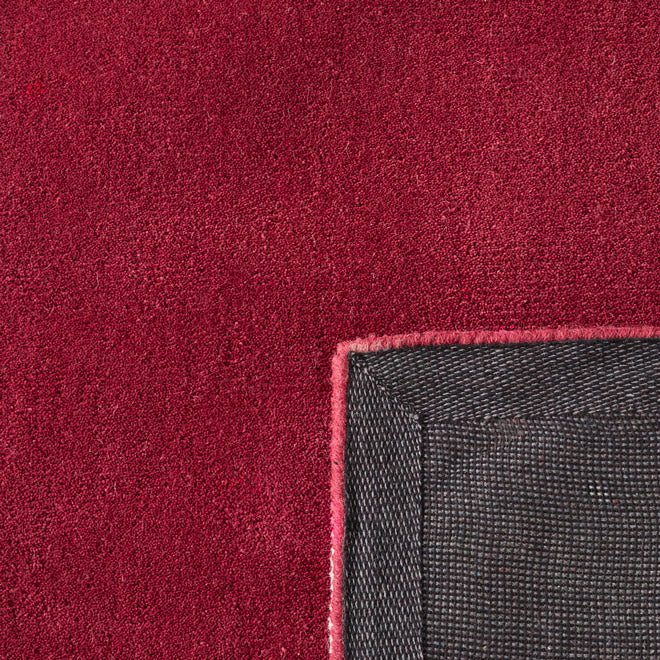 Rouge d'orage – Tapis en laine géométrique - bordeaux Rouge d'orage