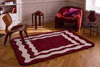 Rouge d'orage – Tapis en laine Davy - Bordeaux Rouge d'orage