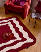 Rouge d'orage – Tapis en laine Davy - Bordeaux Rouge d'orage