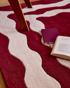 Rouge d'orage – Tapis en laine Davy - Bordeaux Rouge d'orage