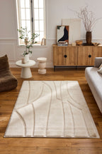 Tapis crème texturé en relief (co-création Jenny Gevaert x Nazar Rugs) Nazar rugs