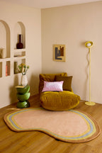 Rayon tendre – Tapis en laine multicolore Rayon tendre