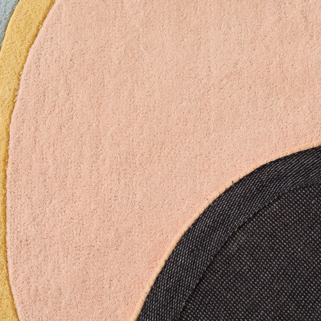 Rayon tendre – Tapis en laine multicolore Rayon tendre