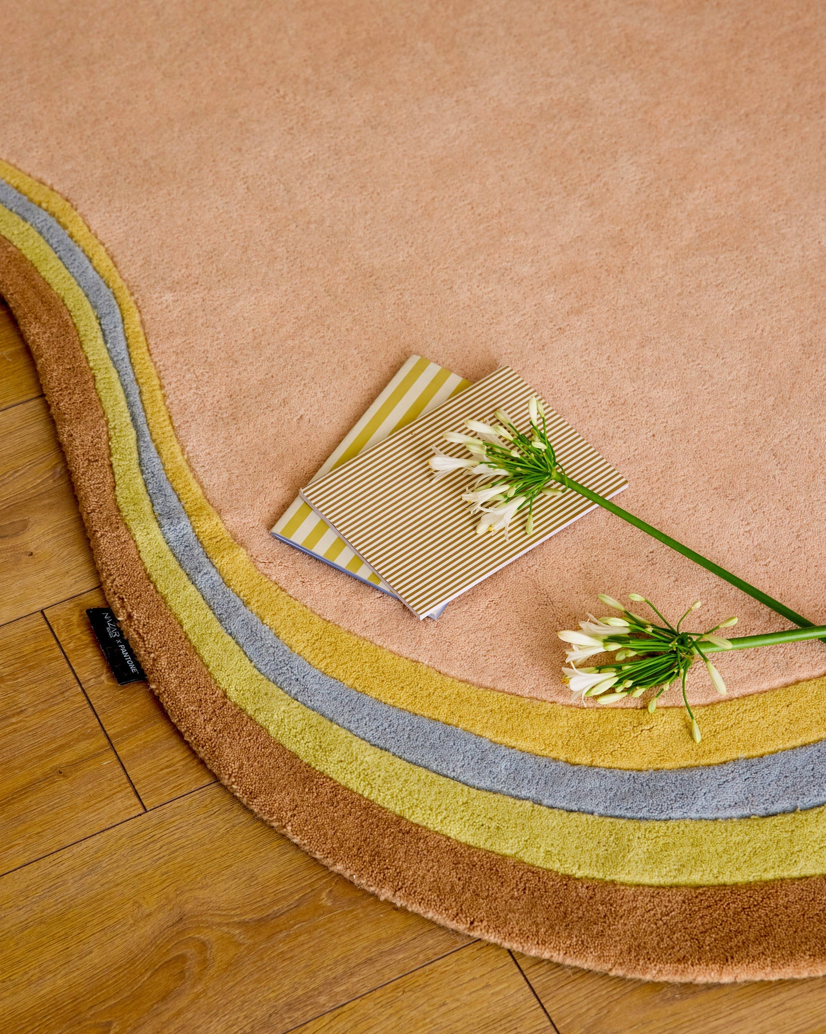 Rayon tendre – Tapis en laine multicolore Rayon tendre