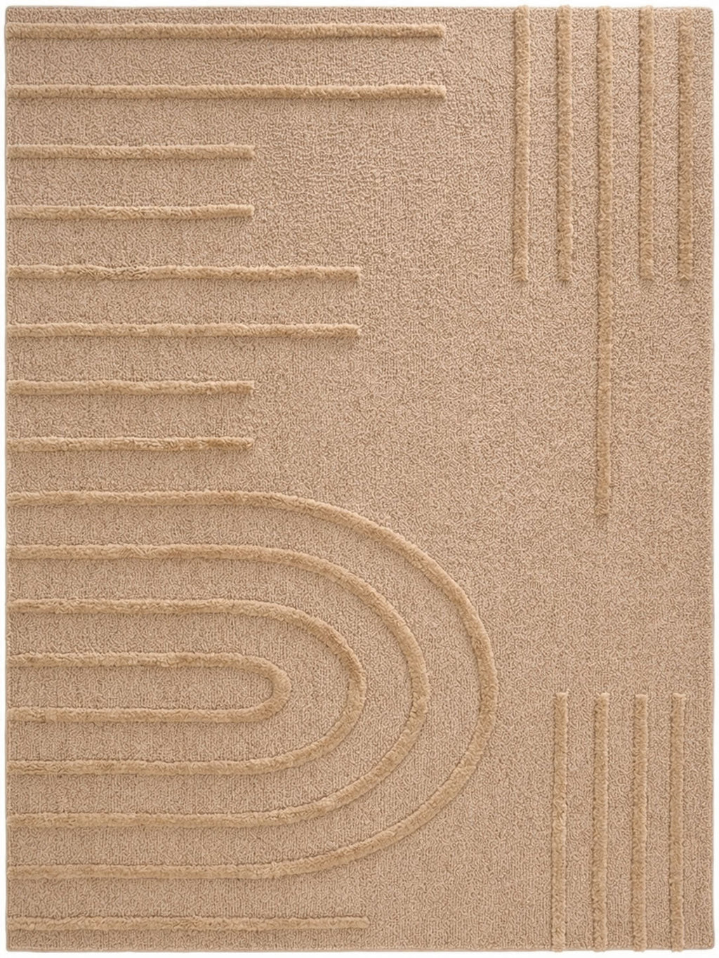 HARMONIE - Tapis de salon beige à motifs linéaires - HAR1122BEI HARMONIE