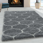 SALSA - Tapis shaggy à poils long berbère anthracite - SAL3201GRI SALSA