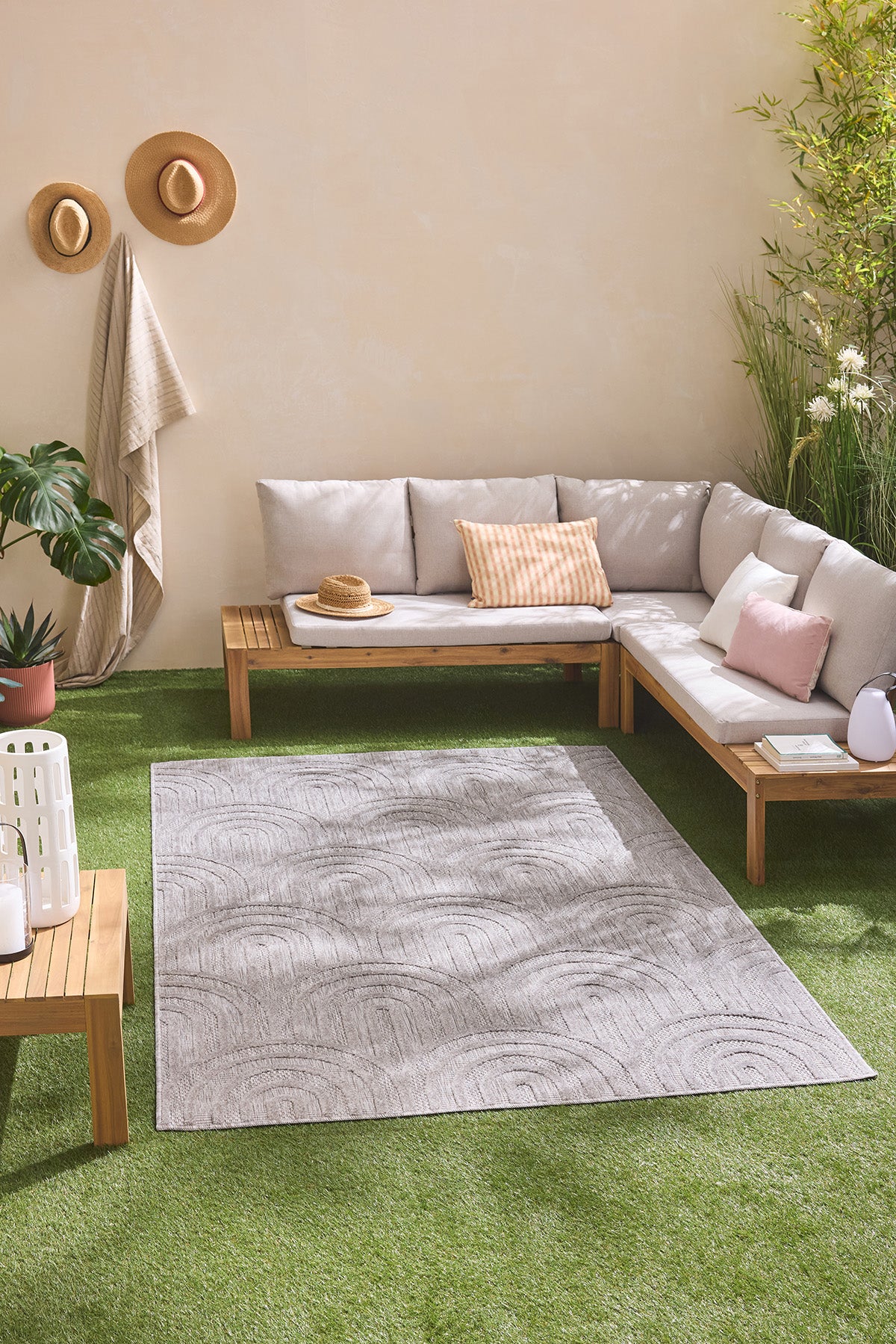 Tapis d'intérieur et extérieur SANTORINI 985 GRIS : SAN985GRI Nazar rugs