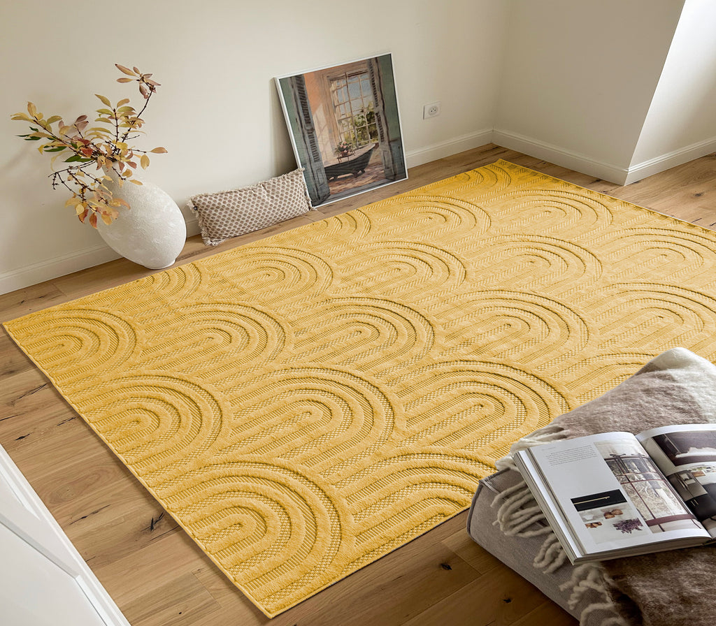 Tapis d'intérieur et extérieur SANTORINI 985 JAUNE : SAN985JAU Nazar rugs