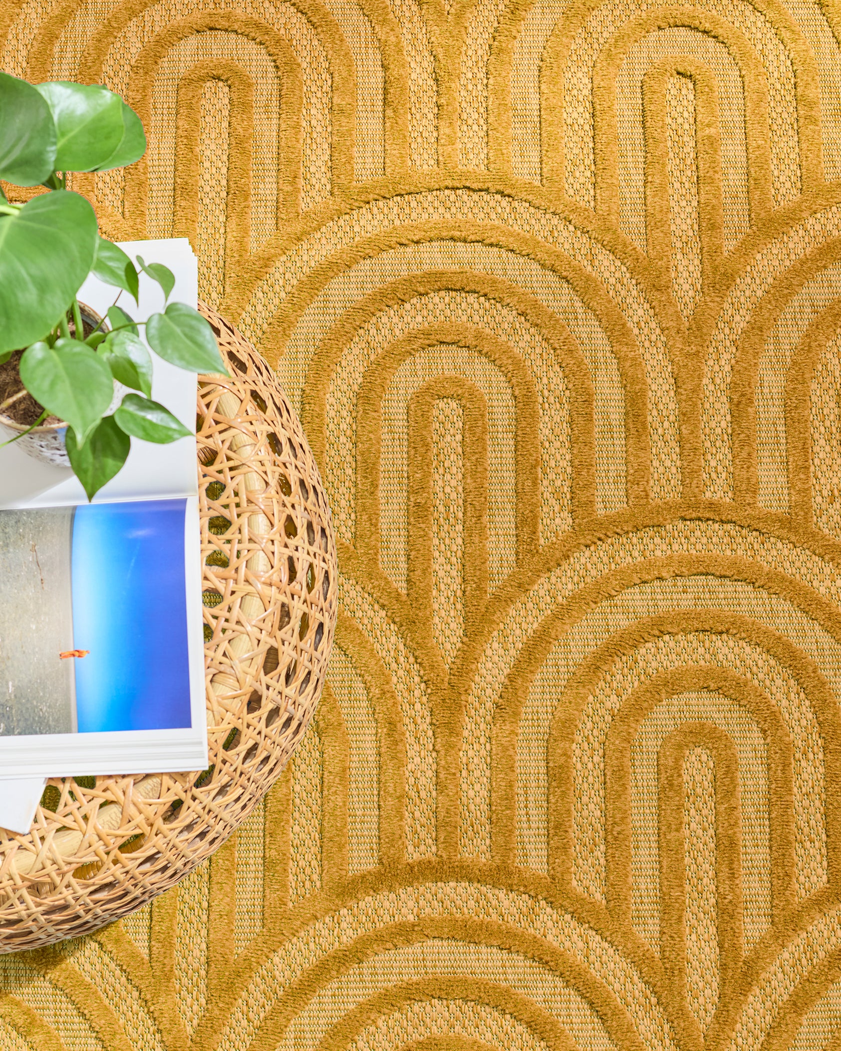 Tapis d'intérieur et extérieur SANTORINI 985 JAUNE : SAN985JAU Nazar rugs